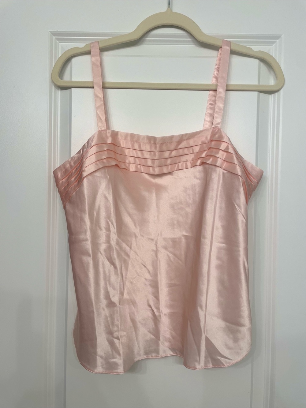 Vintage 90s Liquid Satin Pleated Bust Camisole